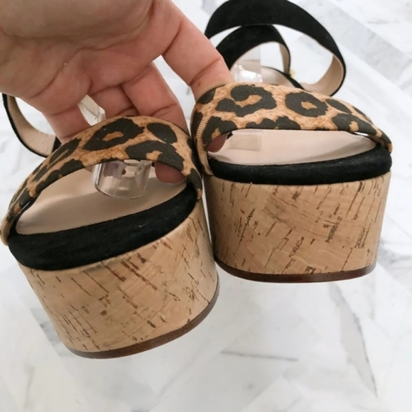 VERONICA BEARD Hurley Leopard-Print Platform Wedge Sandals - Picture 5 of 8